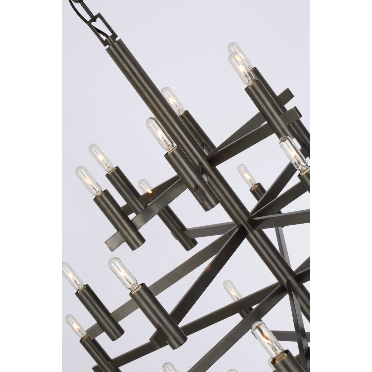 Chapman & Myers Sonnet LED 42 inch Bronze Chandelier Ceiling Light in (None), Large