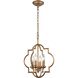Chandette 4 Light 14 inch Matte Gold Chandelier Ceiling Light