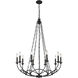 Arabella 10 Light 33 inch Matte Black Chandelier Ceiling Light