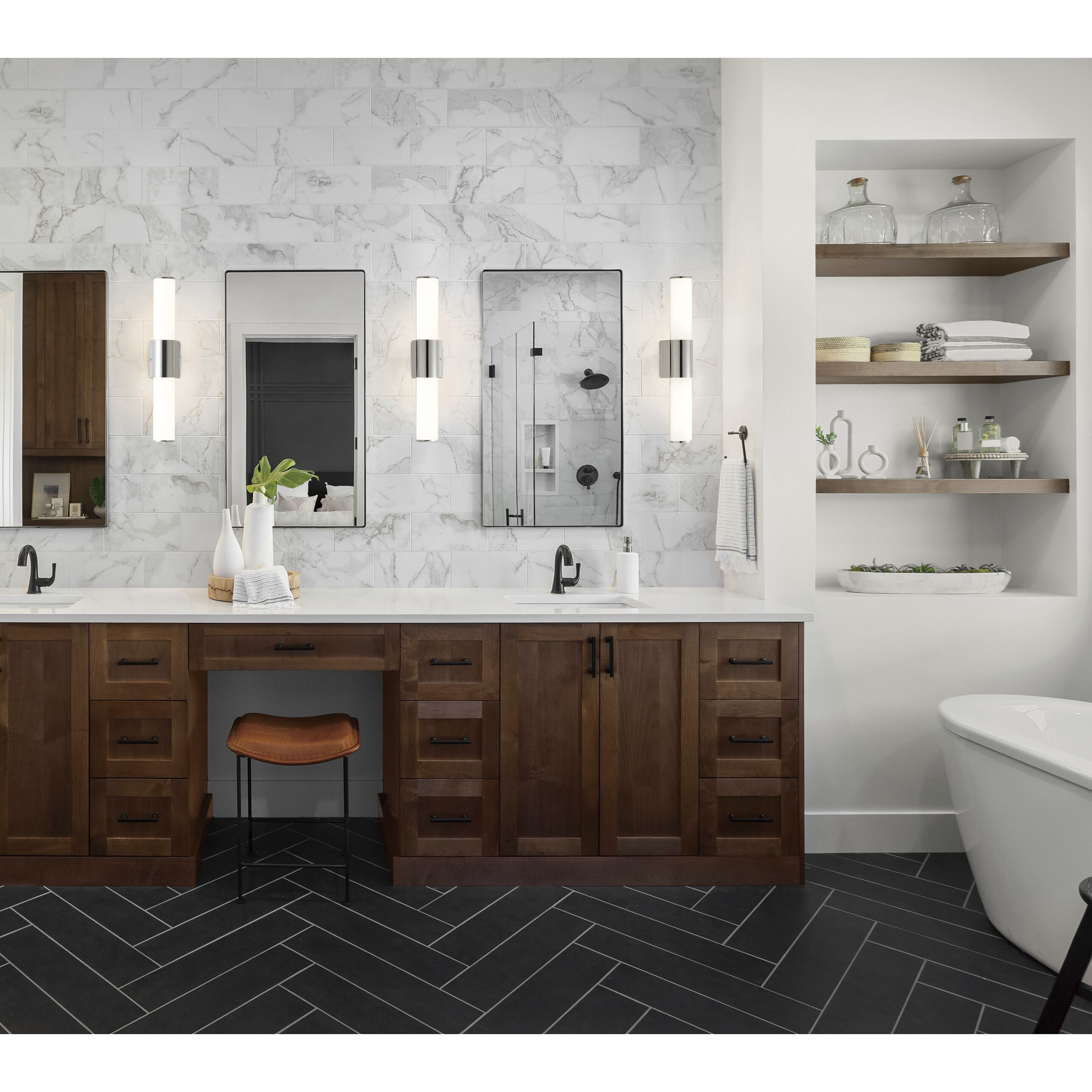 Tubo LED 18 inch Polished Chrome Bath Vanity Light Wall Light