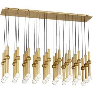 Sean Lavin Guyed LED Natural Brass Chandelier Ceiling Light, Integrated LED