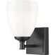 Oren 1 Light 6.5 inch Matte Black Bath Vanity Light Wall Light