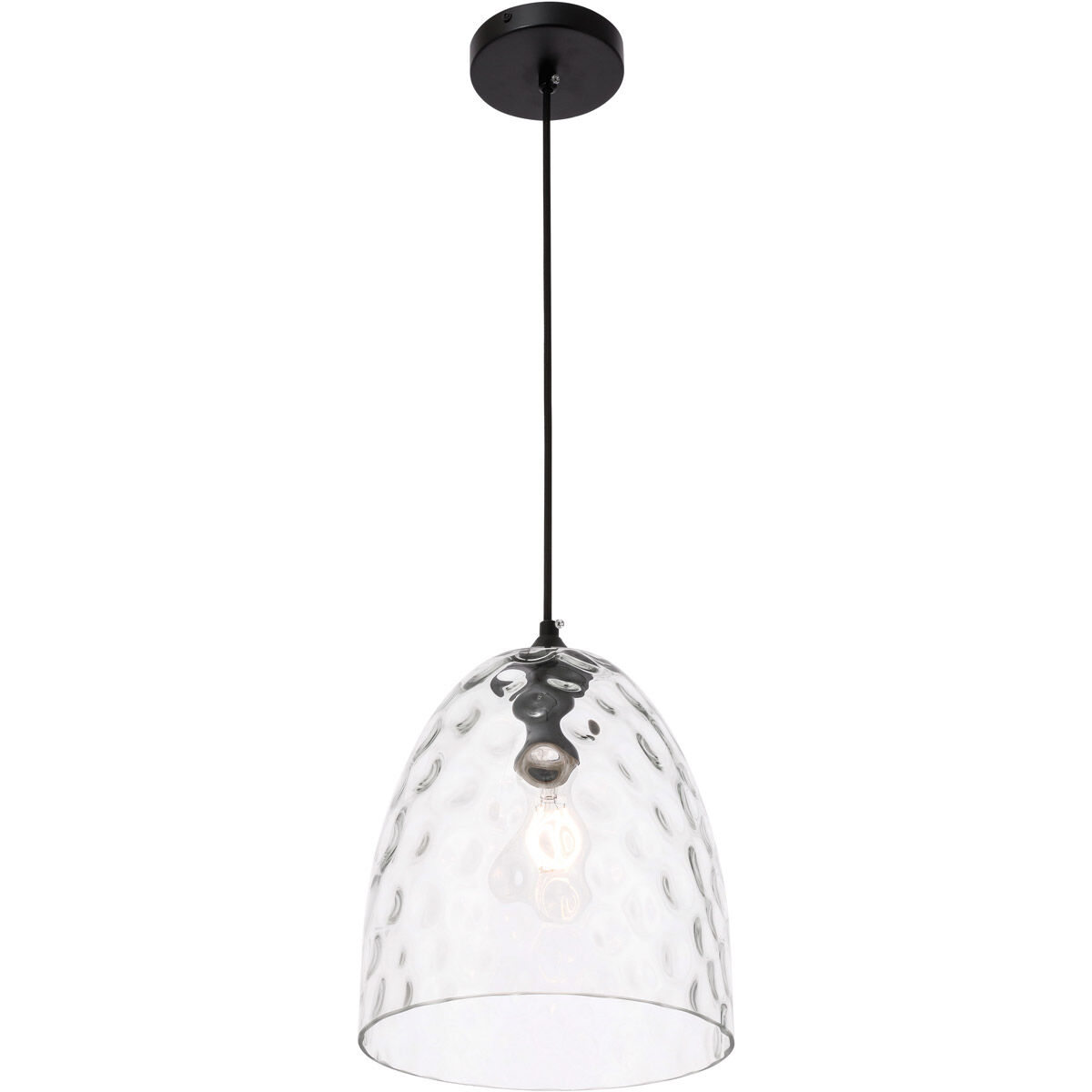 Gibson 1 Light 10 inch Black Pendant Ceiling Light