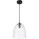 Gibson 1 Light 10 inch Black Pendant Ceiling Light