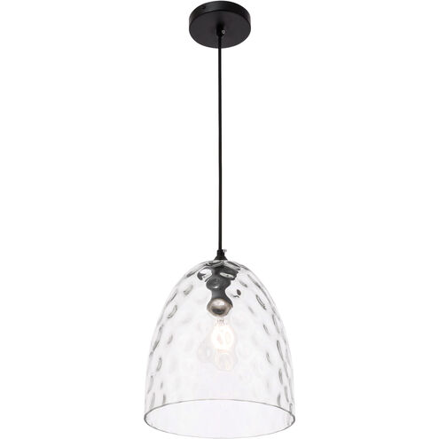 Gibson 1 Light 10 inch Black Pendant Ceiling Light