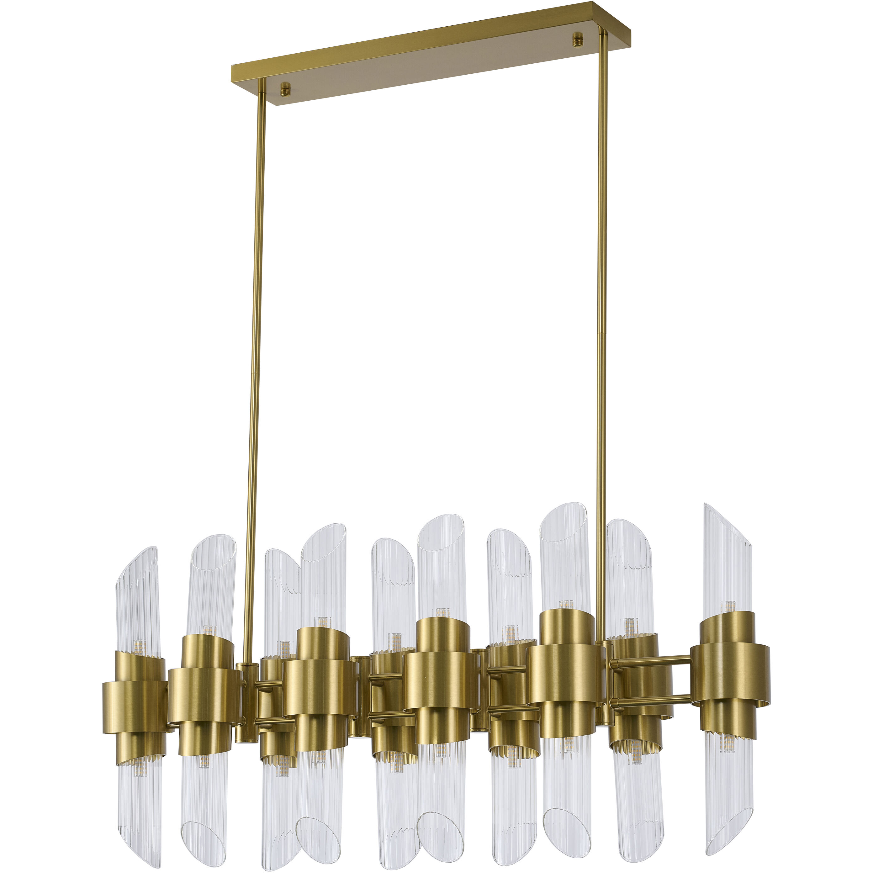 Canada 20 Light 12.2 inch Satin Brass Chandelier Ceiling Light