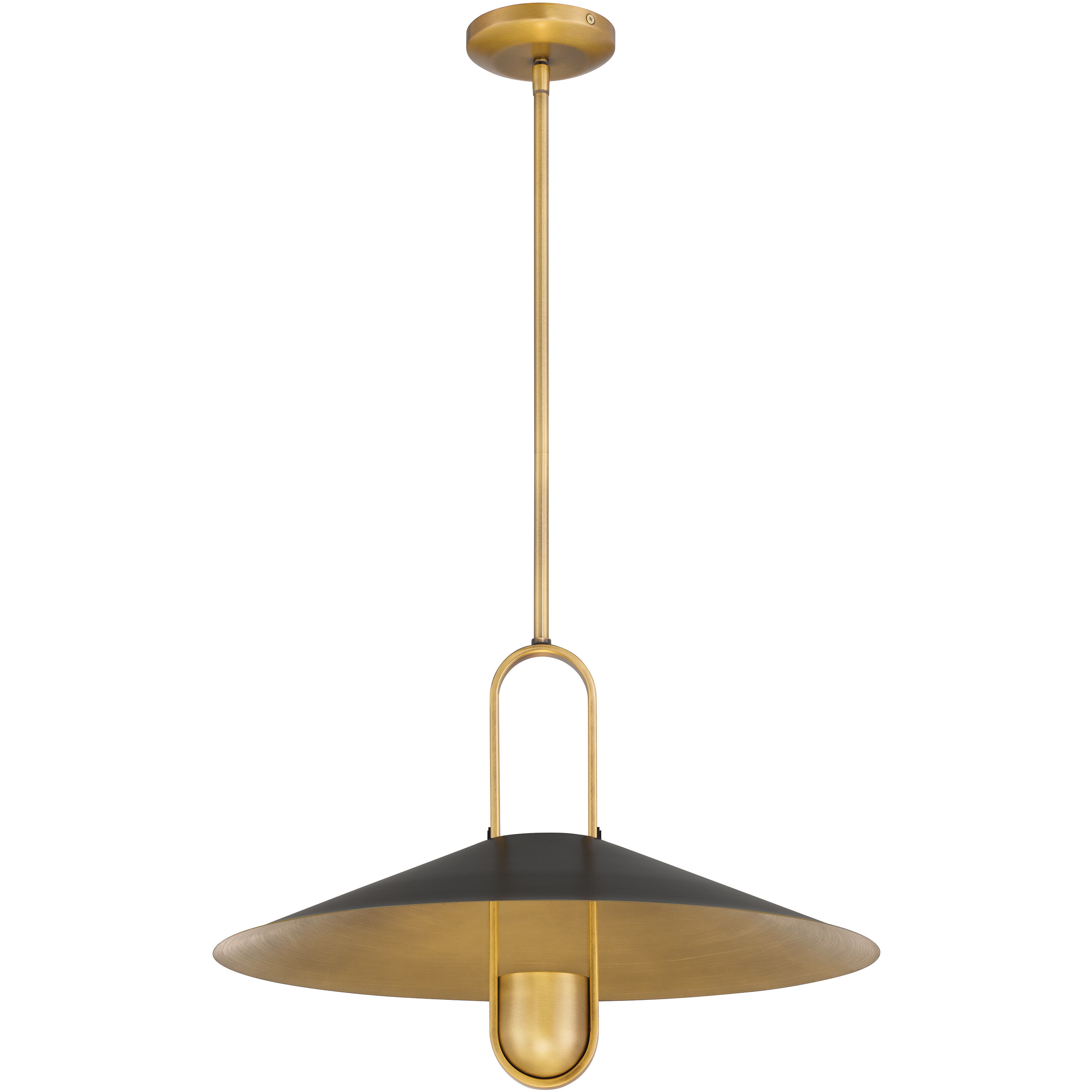 Goldenridge 1 Light 20 inch Legacy Brass and Dark Matte Black Pendant Ceiling Light