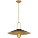 Goldenridge 1 Light 20 inch Legacy Brass and Dark Matte Black Pendant Ceiling Light