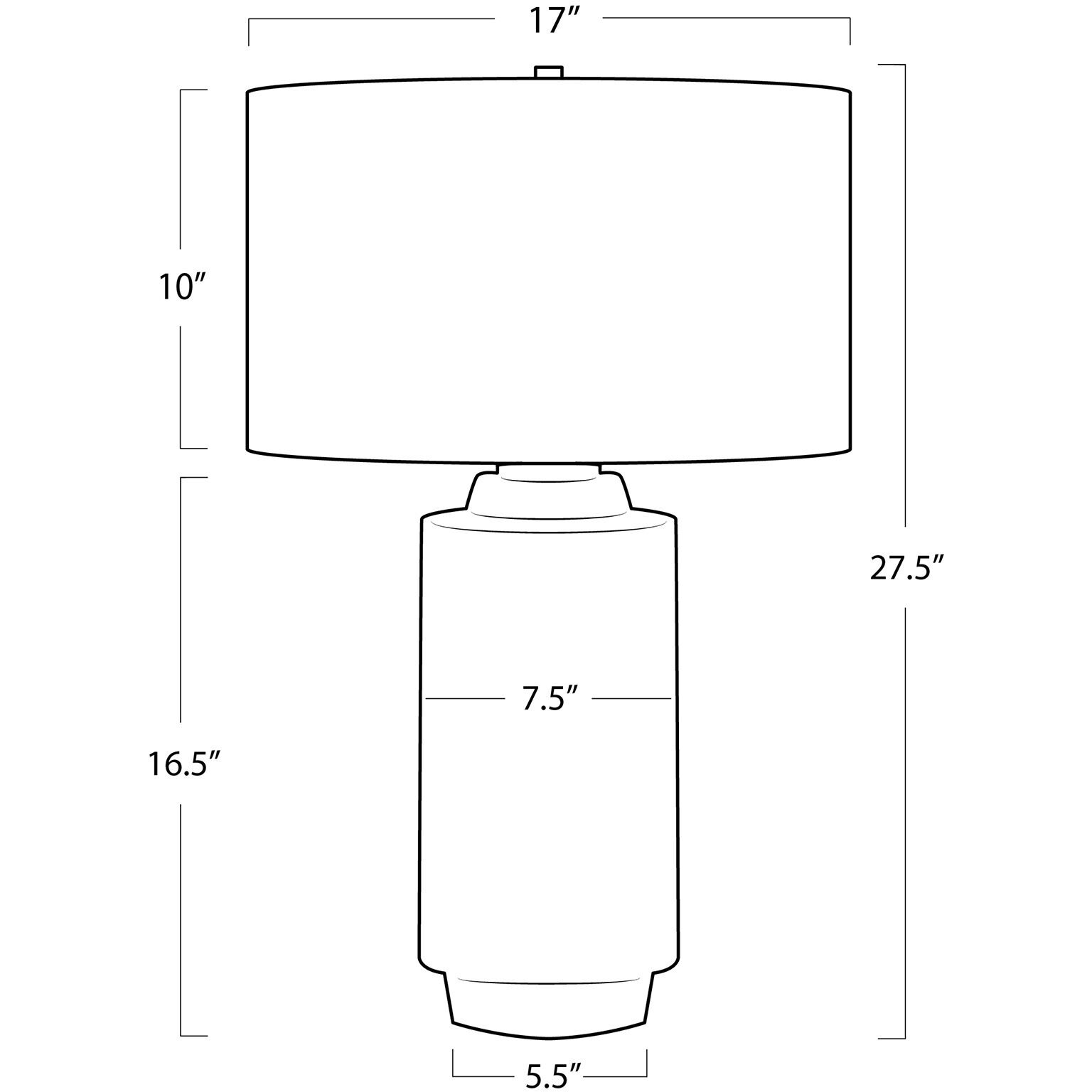 Zuri 27.5 inch 150.00 watt White Table Lamp Portable Light