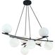 Perch 8 Light 41.25 inch Acid Dipped Black Chandelier Ceiling Light