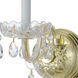 Traditional Crystal Sconce Wall Light in Clear Hand Cut, Polished Brass