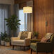 Scalloped 1 Light Weathered Brass Wall Mounted Arc Lamp Wall Light