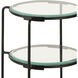 Oscar 24 X 14 inch Black with Clear Accent Table