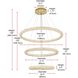 Bowen 3 Light 42 inch Satin Gold Chandelier Ceiling Light