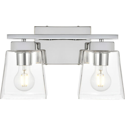 Merrick 2 Light 14 inch Chrome Bath Sconce Wall Light