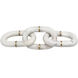 White Marble White and Gold Marble Chain Decor