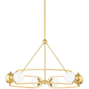 Hartford LED 30.5 inch Aged Brass Chandelier Ceiling Light