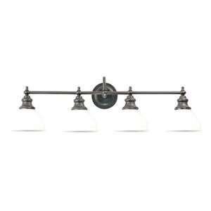 Sutton 4 Light 35 inch Polished Nickel Bath and Vanity Wall Light