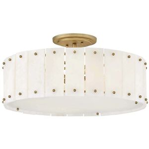 Simone 4 Light 20.75 inch Burnished Gold Semi-flush Mount Ceiling Light