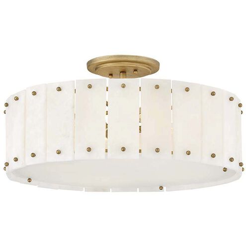Simone 4 Light 20.75 inch Burnished Gold Semi-flush Mount Ceiling Light