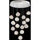Vesta LED 21 inch Silver Pendant Ceiling Light in White Studio Glass