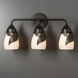 Lapas 3 Light 20.3 inch Oil Rubbed Bronze Bath Sconce Wall Light in Opal