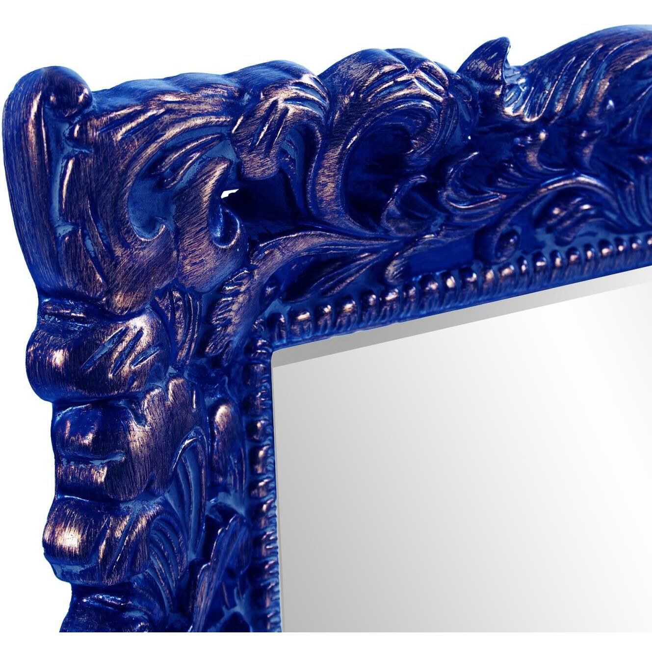 Barcelona 46 X 32 inch Glossy Royal Blue Wall Mirror
