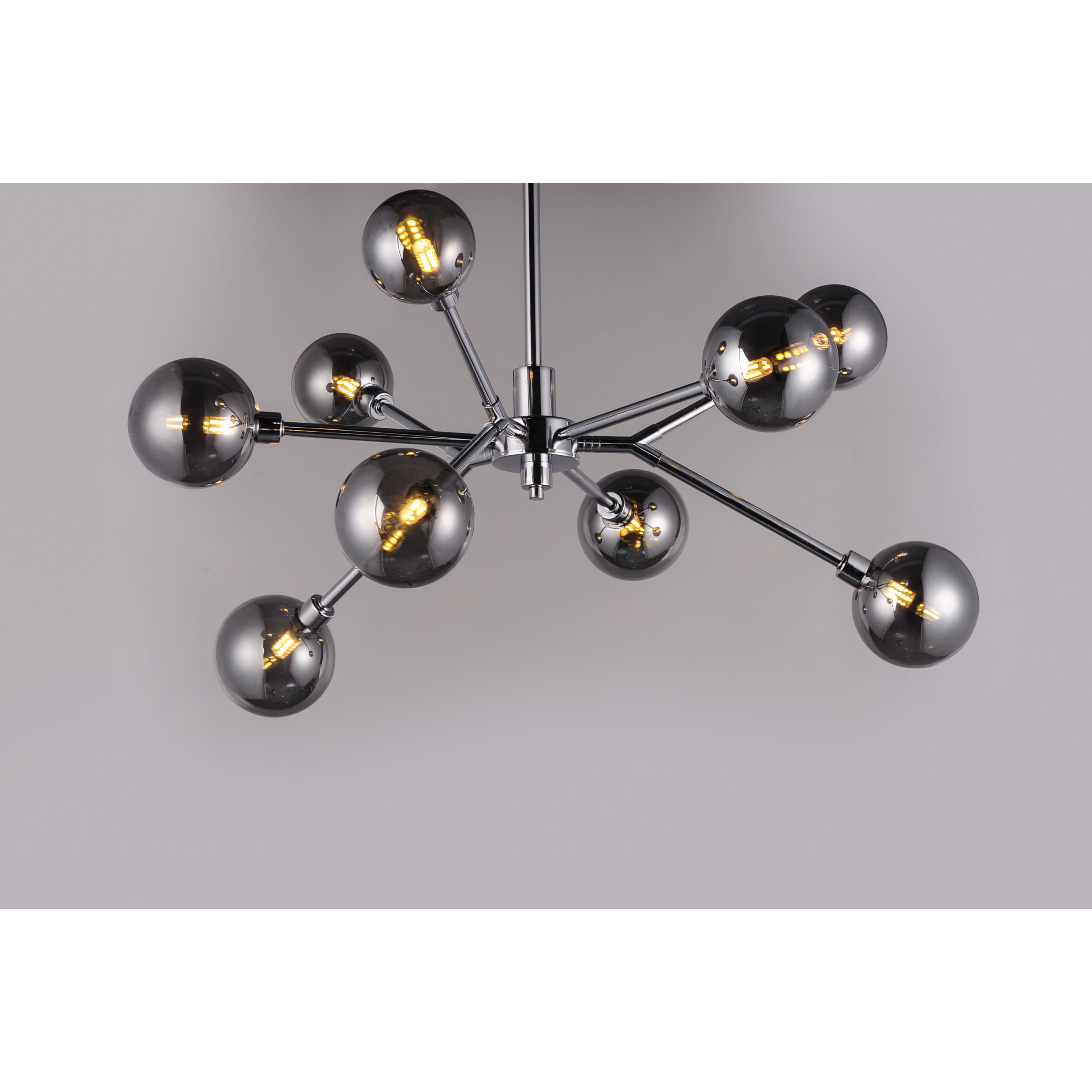 Asteroid LED 31 inch Polished Chrome Multi-Light Pendant Ceiling Light