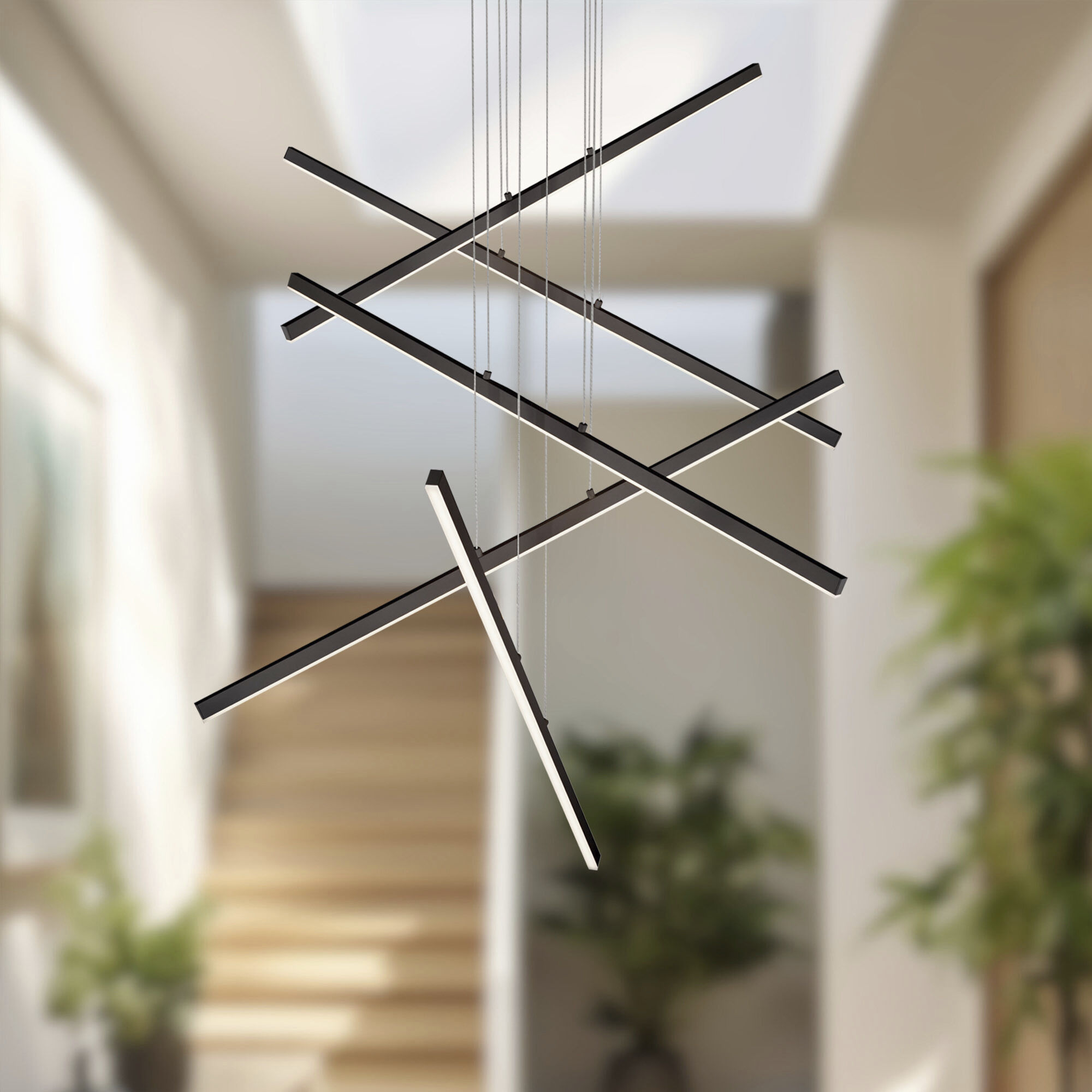 Vega LED 0.75 inch Black Multi Pendant Ceiling Light