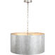 Miro 3 Light 20 inch Vintage Silver Pendant Ceiling Light