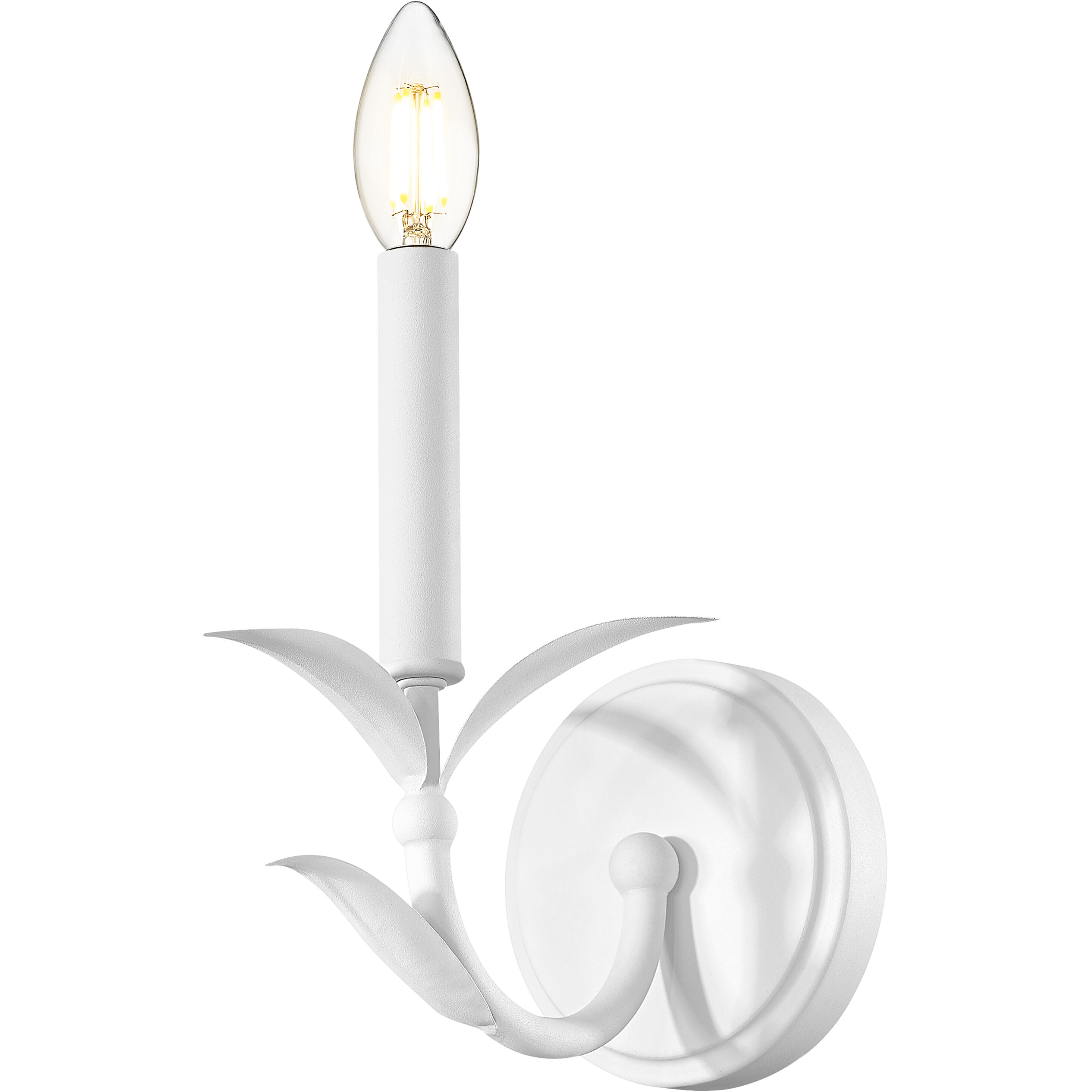 Aslin 1 Light 5 inch Textured White Wall Sconce Wall Light