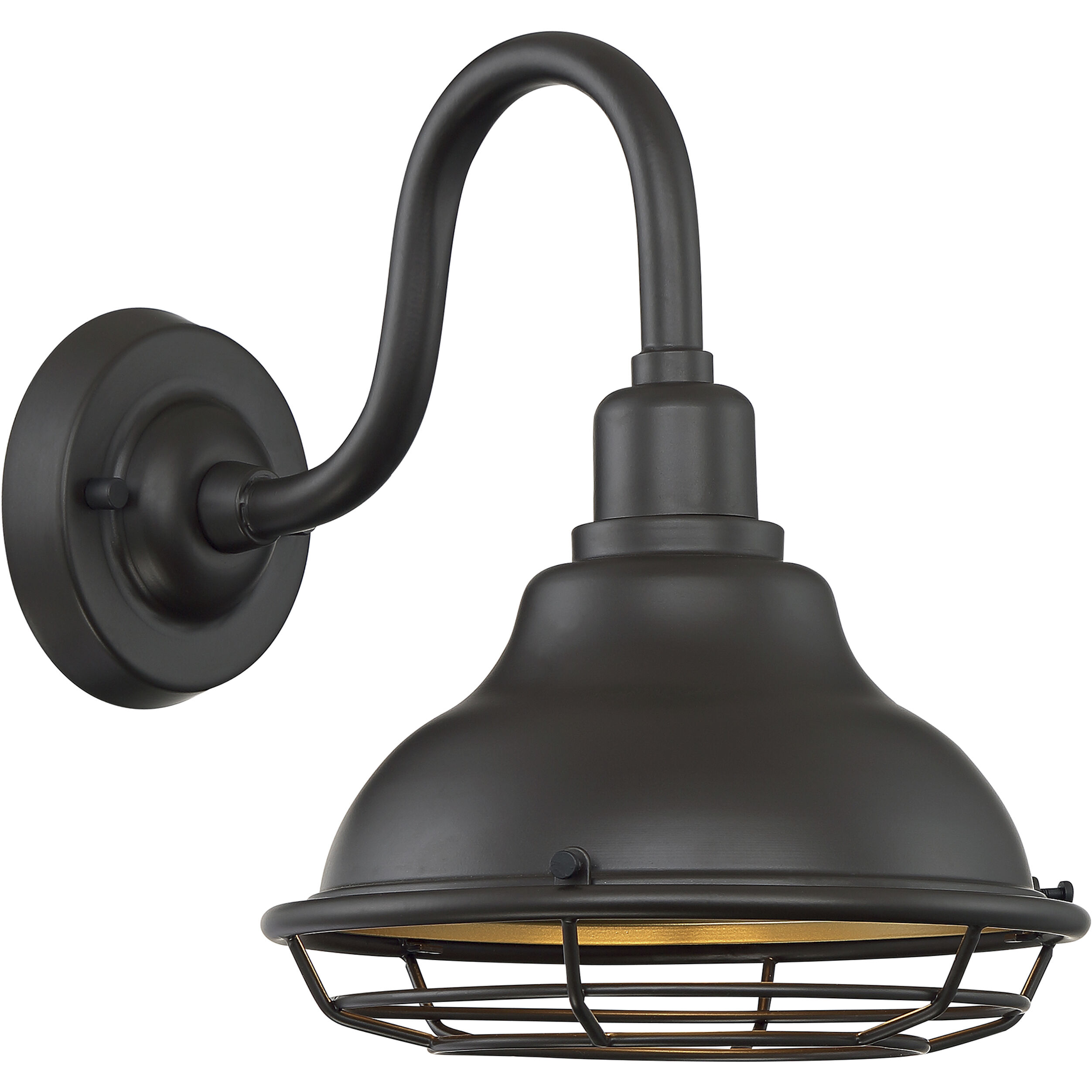Newbridge 1 Light 12 inch Dark Bronze and Gold Outdoor Wall Fixture