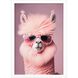 Llama in Sunglasses Pink Framed Art, Propac