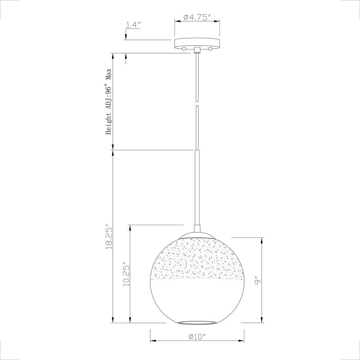 Callisto 1 Light 10 inch Soft Gold Pendant Ceiling Light