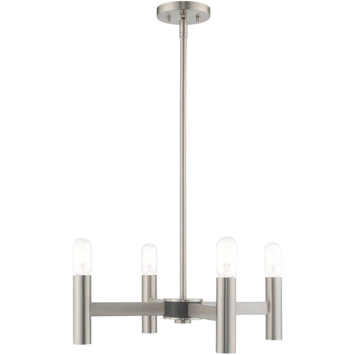 Copenhagen 4 Light 20 inch Brushed Nickel Mini Chandelier Ceiling Light