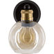 Coley 1 Light 6 inch Black and Champagne Wall Sconce Wall Light