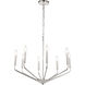 Enzo 8 Light 25 inch Chrome Pendant Ceiling Light