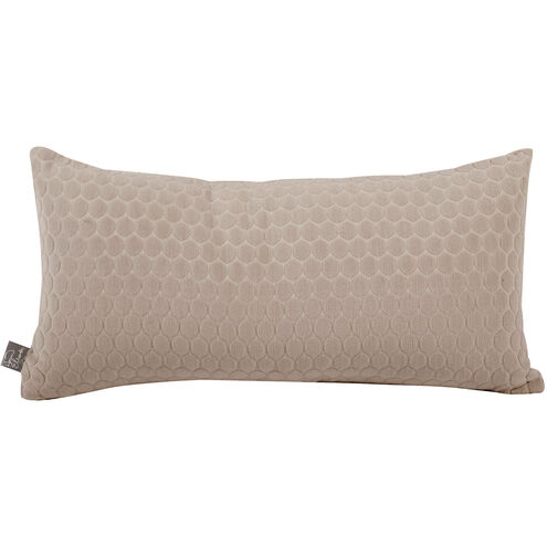 Kidney 22 inch Deco Stone Pillow, with Down Insert