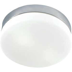 Disc LED 11 inch Silver with White Flush Mount Ceiling Light in Satin Nickel