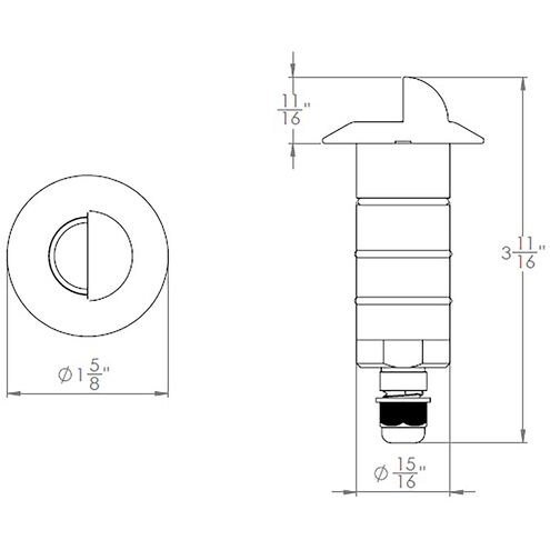 Tyler 12 2 watt Stainless Steel Path Lighting in 2700K, WAC Landscape
