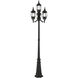 Frontenac 4 Light 93 inch Textured Black Outdoor Post Light