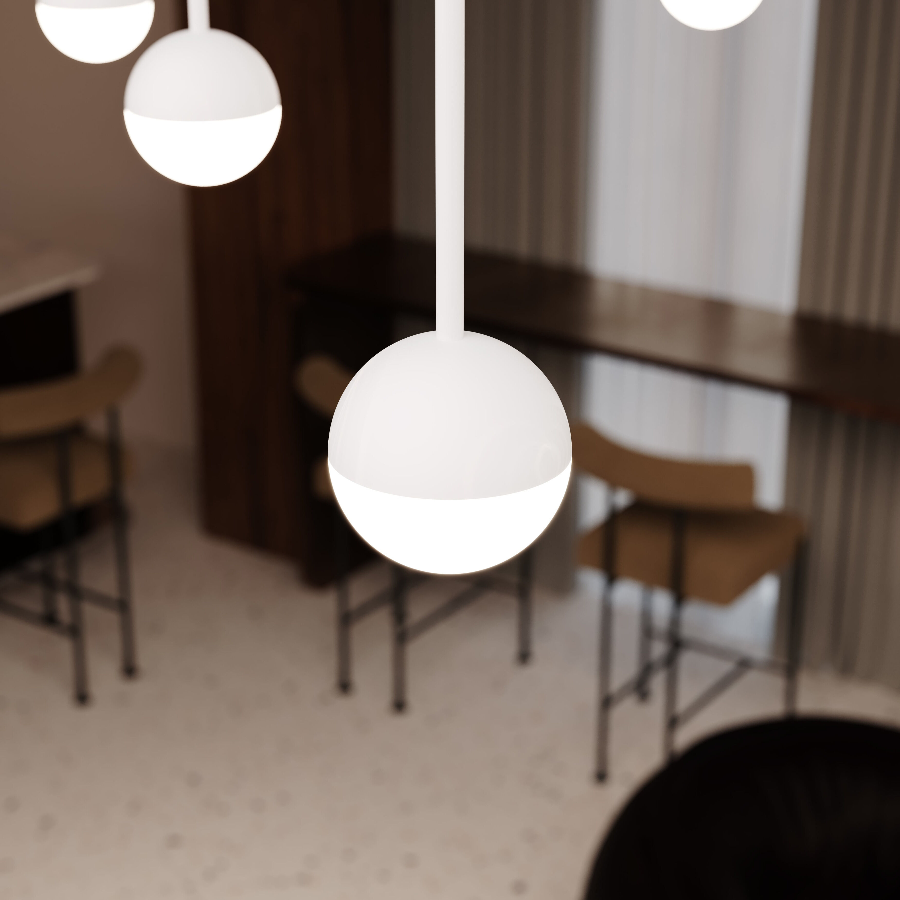 Suspenders LED 97 inch Satin White Suspension Ceiling Light, Multi-light