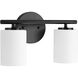 Replay 2 Light 13 inch Textured Black Bath Vanity Wall Light