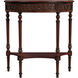 Danelle Demilune 30" Console Table in Medium Brown