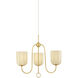 Samantha 3 Light 21 inch Aged Brass Chandelier Ceiling Light