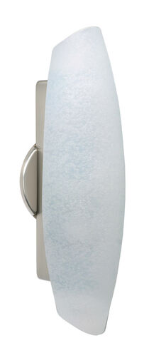 Aero 16 2 Light 5 inch Satin Nickel ADA Wall Sconce Wall Light in Incandescent, Stucco Glass