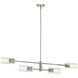 Velestino 4 Light 47.5 inch Polished Nickel Linear Chandelier Ceiling Light
