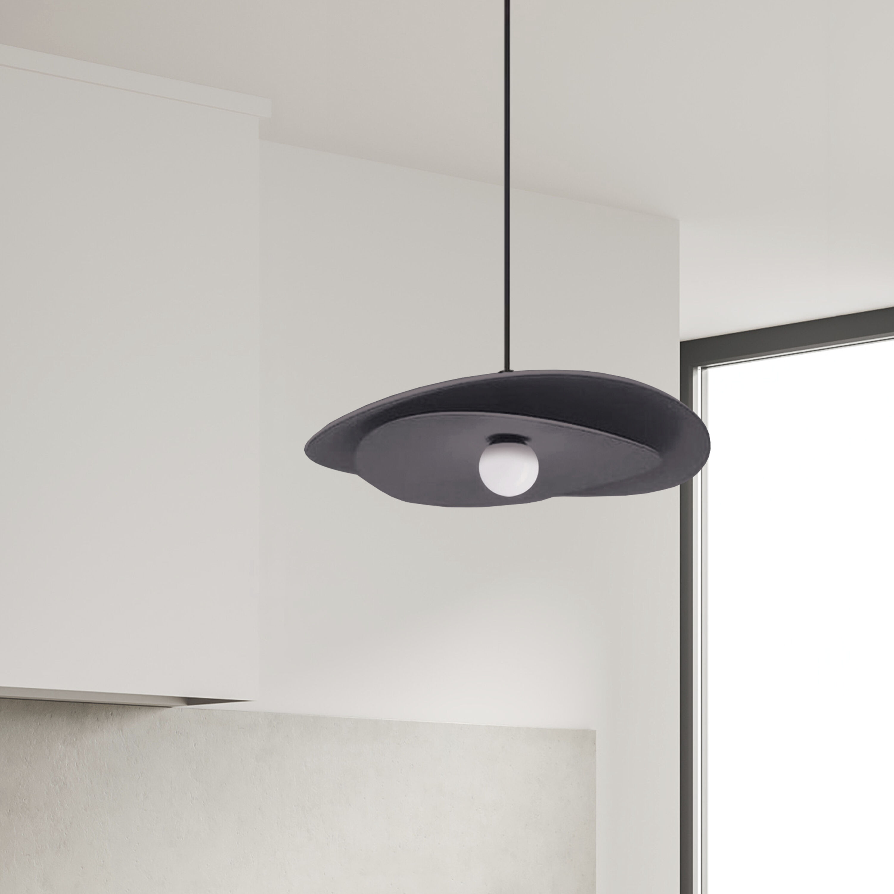 Paven LED 20 inch Matte Black Pendant Ceiling Light