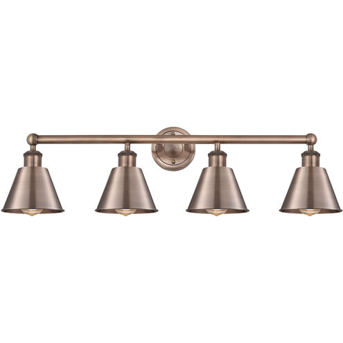 Smithfield 4 Light 33.5 inch Antique Copper Bath Vanity Light Wall Light