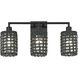 Twinewell 3 Light 23 inch Black Vanity Wall Sconce Wall Light